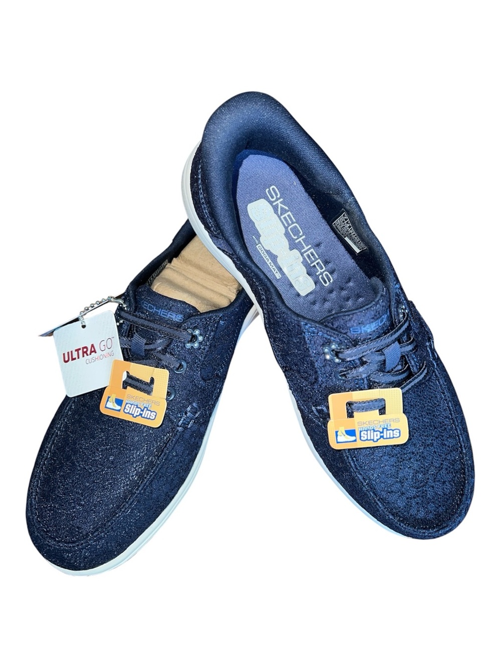 Skechers NIB Hands Free Slip-on Lace Upper On-The-GO Flex Radiant Leilani Size 7